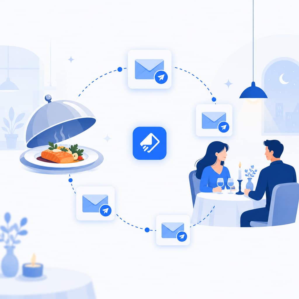 Automated email loop inviting a first-time diner back to the restaurant