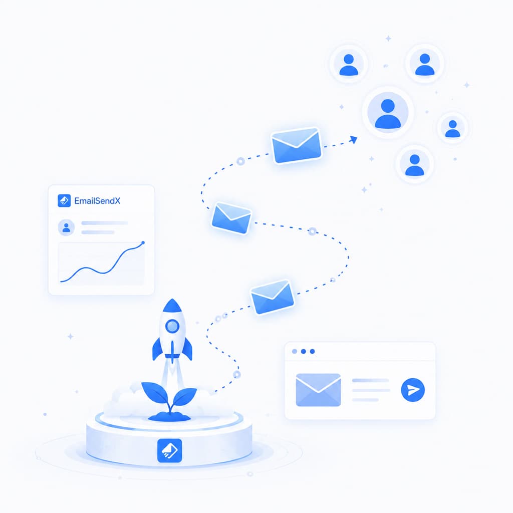 Automated email loop converting startup waitlist signups into launch-day users